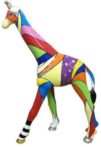 Abstrakte Design Statue Bunte Skulptur Figuren Handbemalt Dekoration Statuen