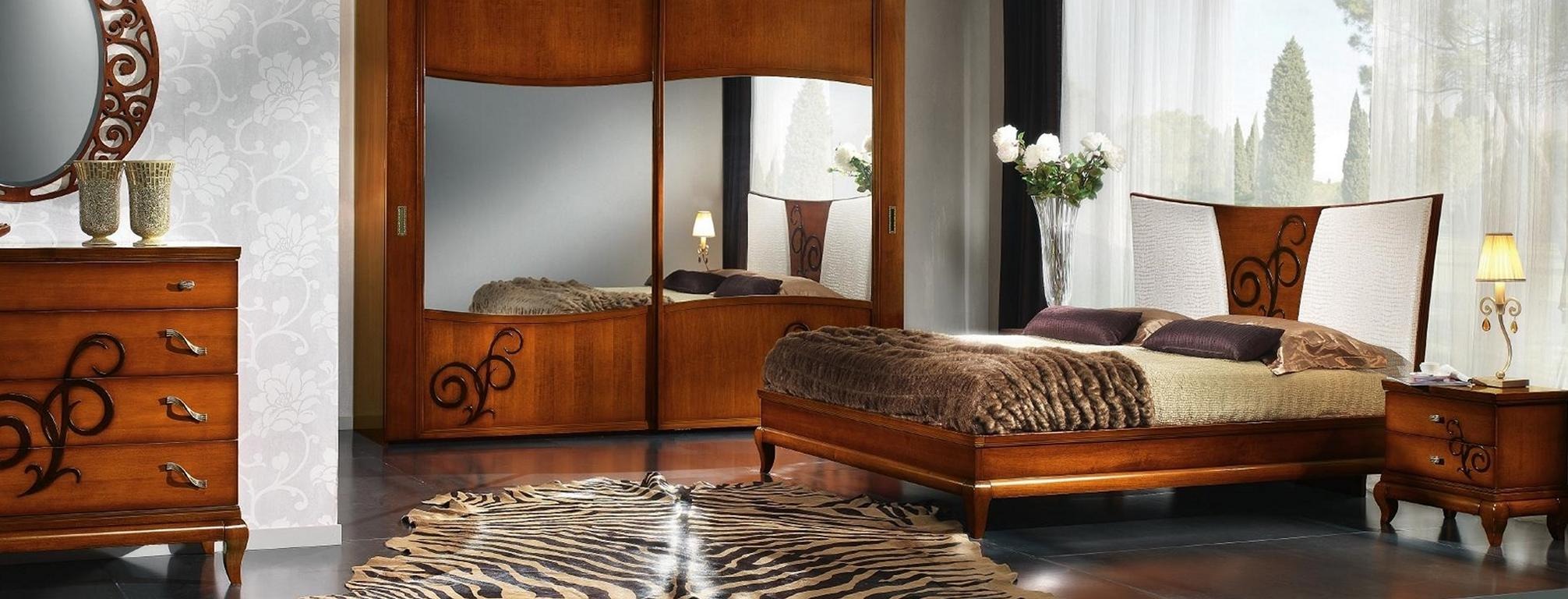 Luxus Set 3tlg. Schlafzimmer Bett Nachttisch Betten Doppel Holz Bettgestell