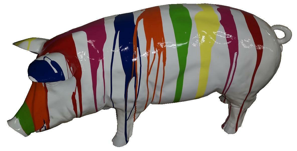 Designer Figuren Dekorationen Moderne Garten Schwein Statue Skulptur Skulpturen