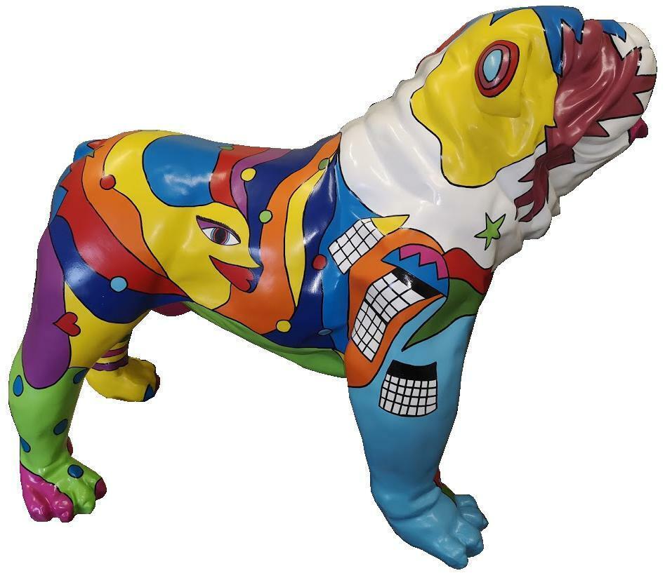 Designer Figur Skulptur Statue Moderne Figuren Dekoration Hund Garten Skulpturen
