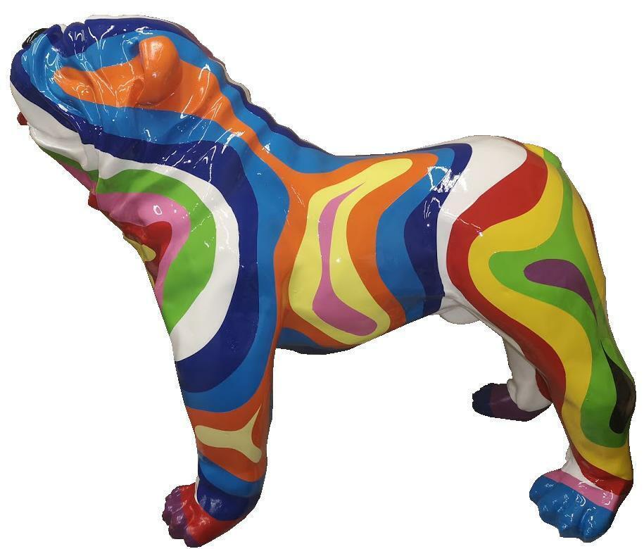 Abstrakter Hund Dekoration Bunte Figur Skulptur Statuen Garten Statue Figuren