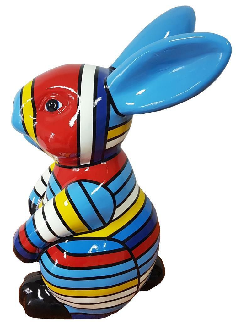Statue Bunte Skulptur Abstrakte Designer Dekoration Figuren Statuen Handbemalt