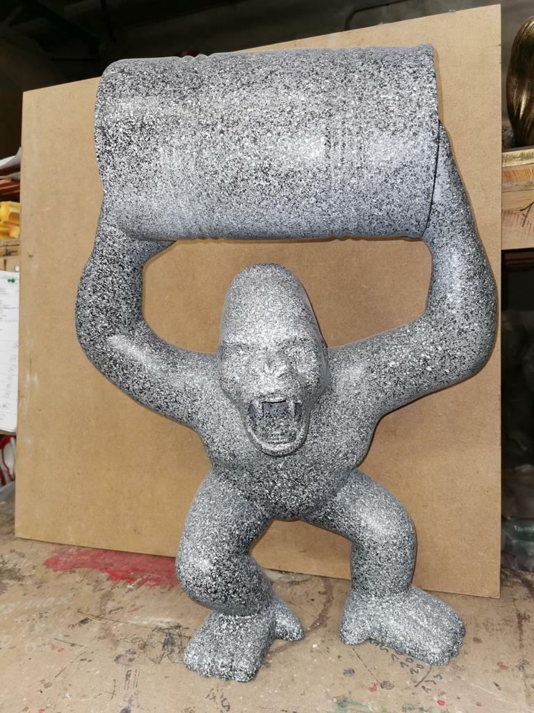 Designer Figur Statue Moderne Figuren Statuen Dekoration Deko Abstrakter Gorilla