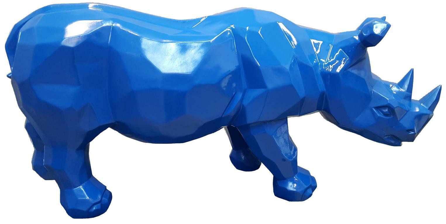 Figuren Abstrakt Statuen Skulptur designer Loft bunte Skulpturen Nashorn Neu