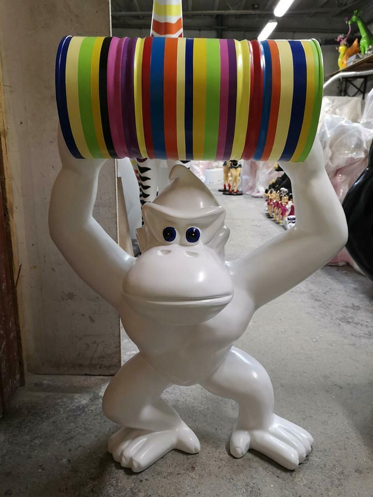 Gorilla Statuen Abstrakte Figur Moderne Skulpturen Deko Garten Figuren Statue