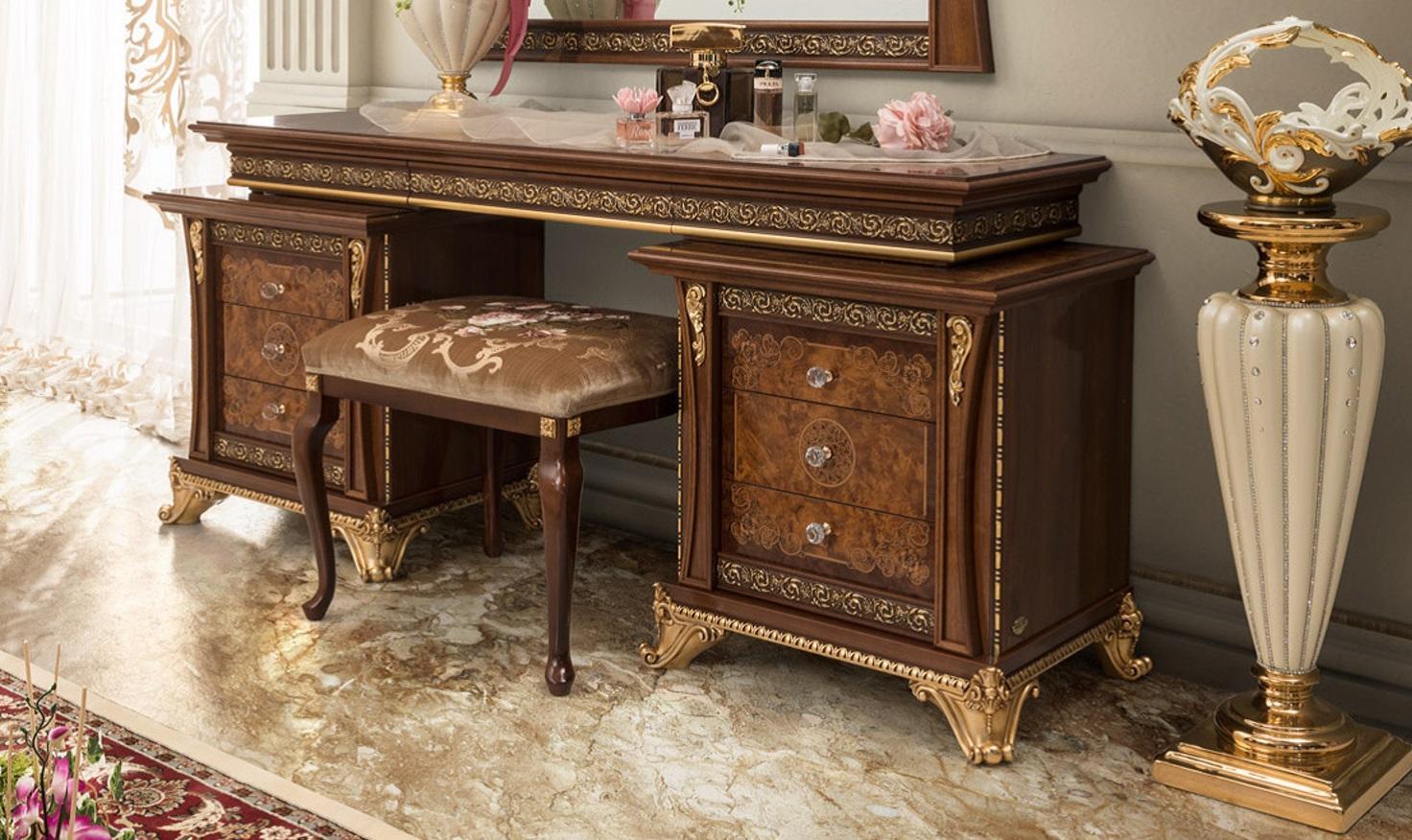 Frisierkommode Frisiertisch Barock Antik Stil Schminktisch Tische Konsolen Tisch