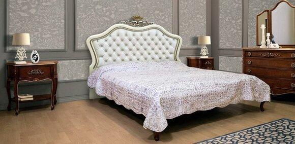 Doppelbett Betten Schlafzimmer Möbel Massivholz Vaccari cav giovanni Bett