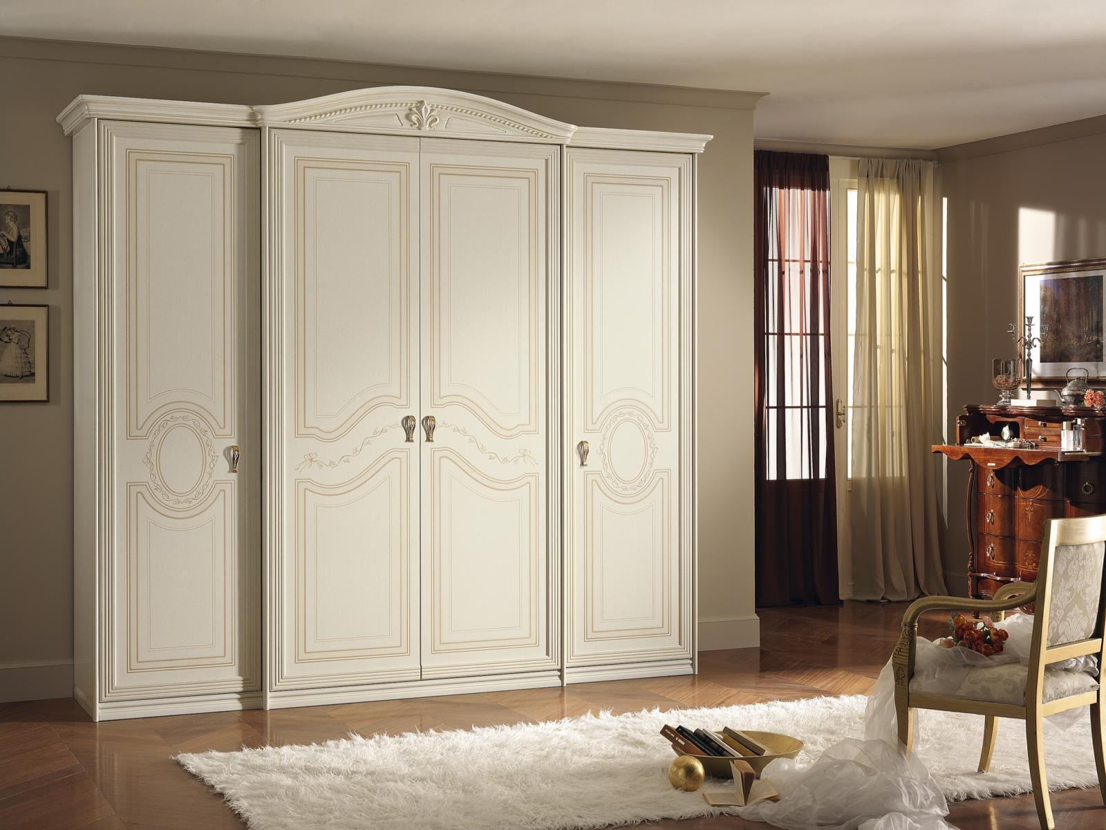 Kleiderschrank Schlafzimmermöbel aus Naturholzmöbel Kleiderschränke Design Weiß
