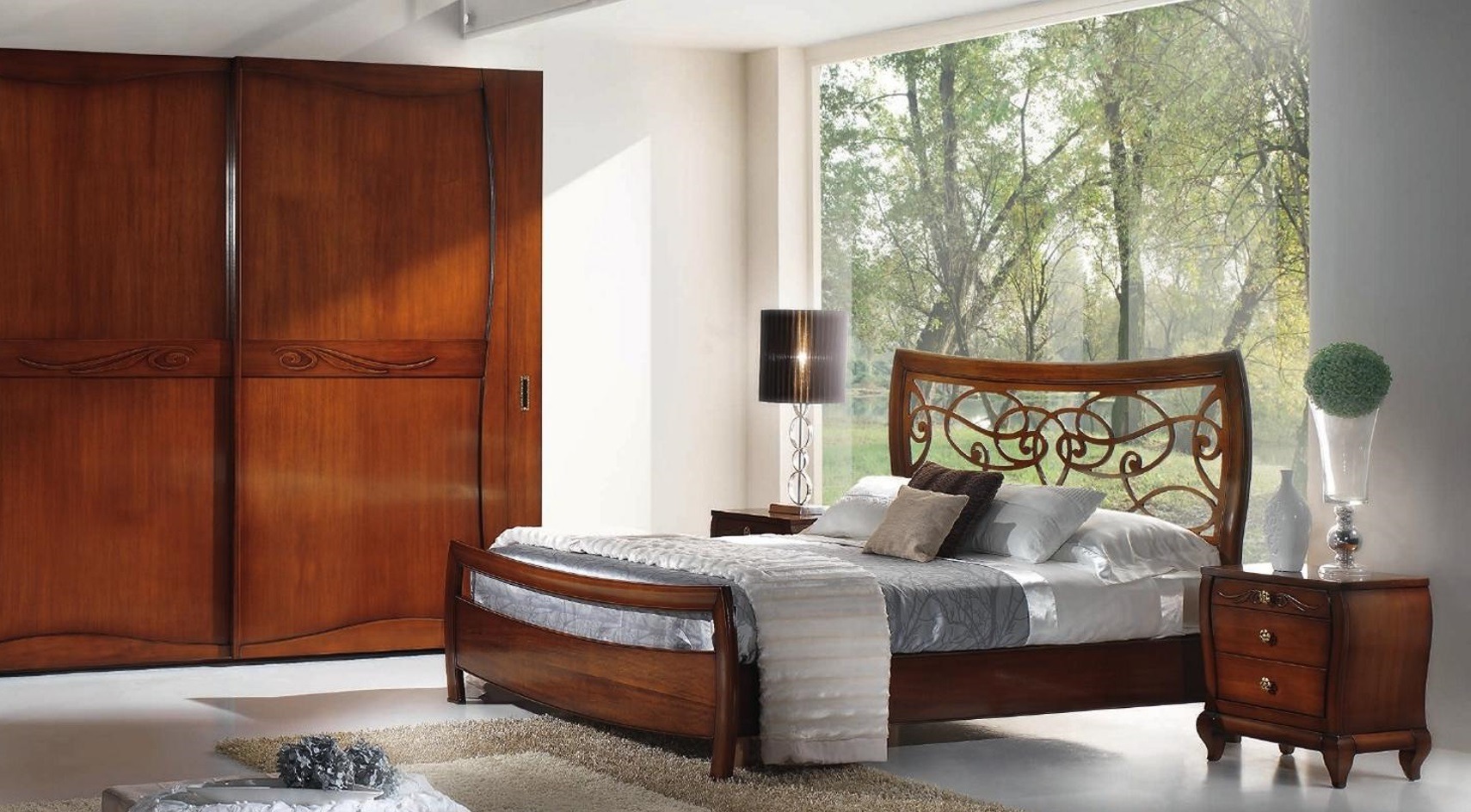 Bett Doppel Hotel Betten Schlaf Zimmer Holz Bettrahmen Bettgestelle Modern