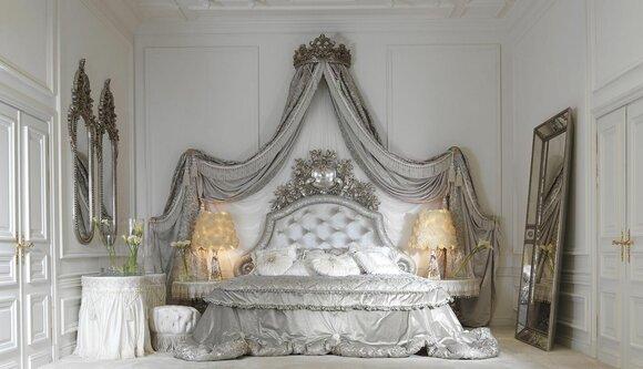 Chesterfield Bett Silber Luxus Schlafzimmer Betten Italienische Möbel