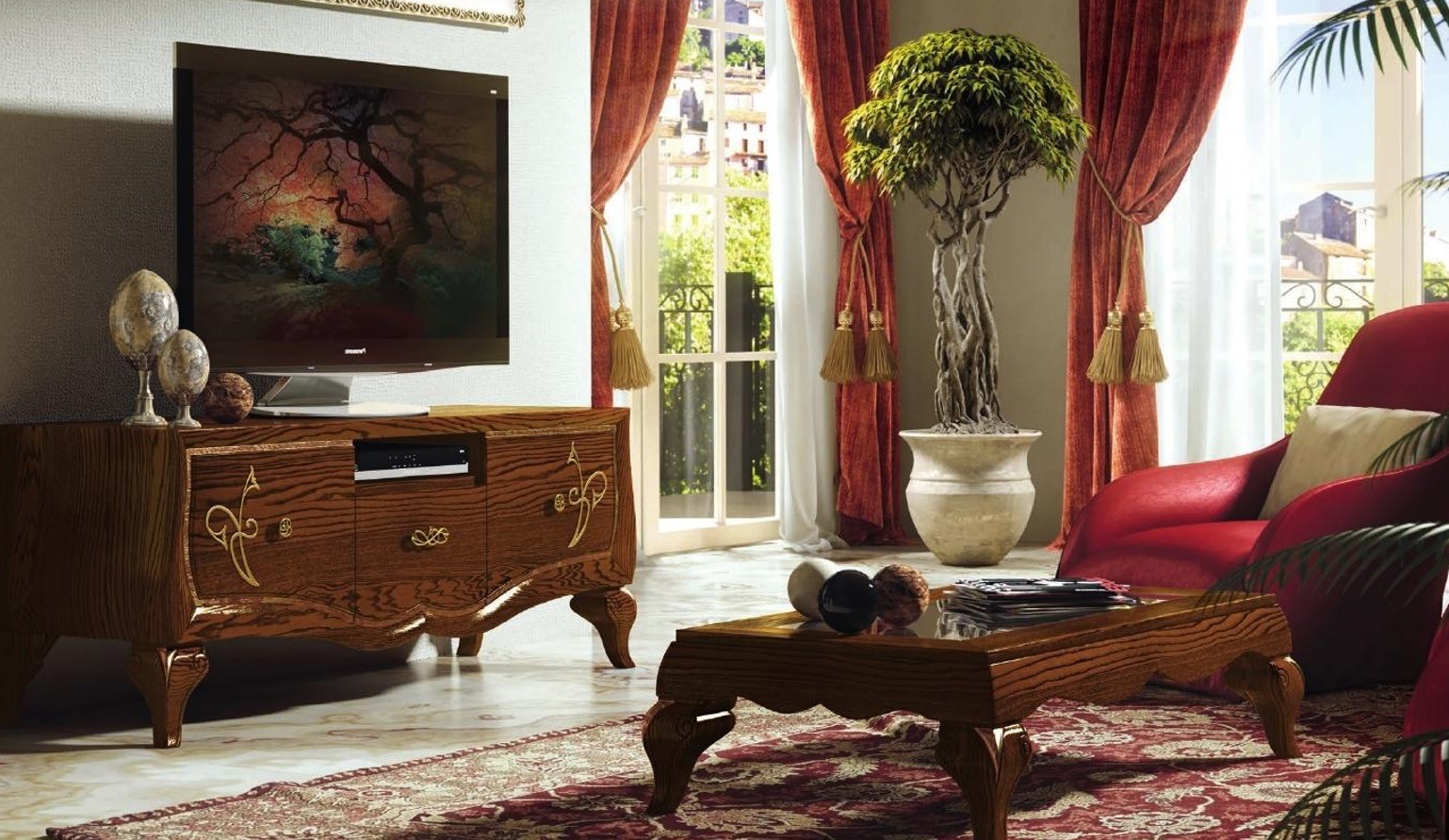 Lowboard Schrank rtv Wohnzimmer tv Holz Möbel Schrank Klassisch Sideboard