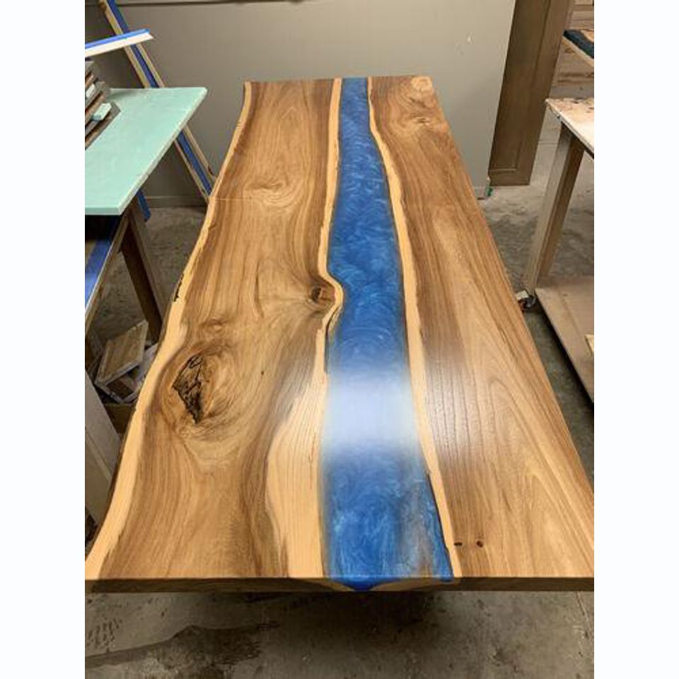 esstisch tische epoxid harz epoxy tisch wasserfall echtes holz massive möbel
