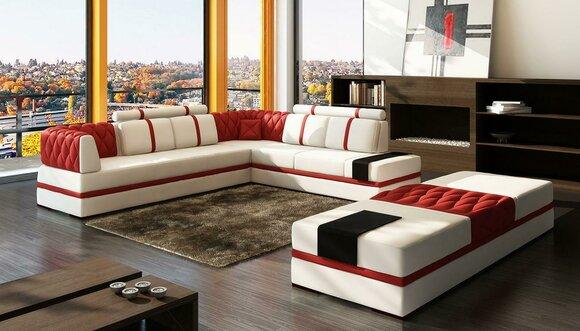 L Form xxl Designer Wohnlandschaft Polster Ecksofa Eck Garnitur Sofa Couch Ecke