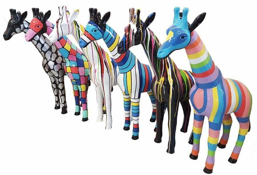 Skulptur Abstrakte Design Statue Bunte Figuren Handbemalt Dekoration Wählbar