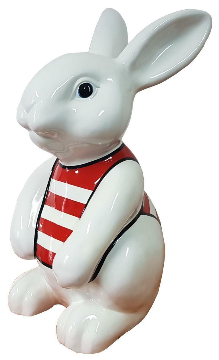 Skulptur Abstrakte Design Statue Bunte Figuren Handbemalt Dekoration Hase Neu
