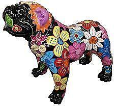 Abstrakter Hund Dekoration Bunte Figur Skulptur Statuen Blumen Statue Figuren