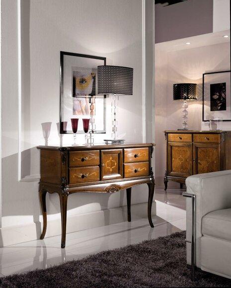 Anrichte Kommode Holz Italienische Möbel Schrank Konsolen Kommoden Konsole