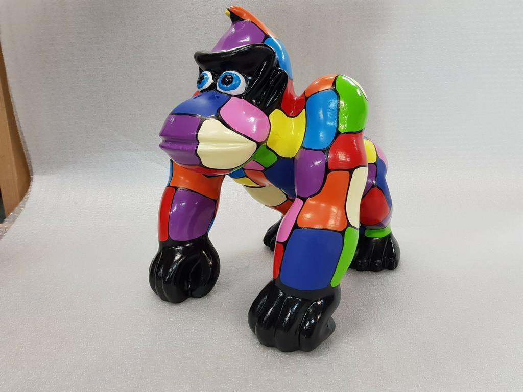 Abstrakte Gorilla Designer Figur Statue Figuren Statuen Dekoration Deko Garten
