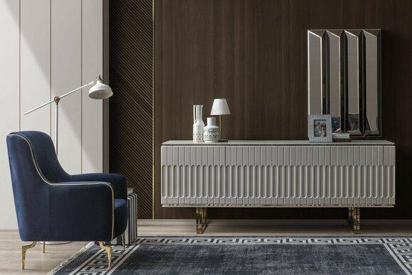 Garnitur Sideboard Spiegel Kommode Schrank Designer Luxus Schränke Kommoden Set