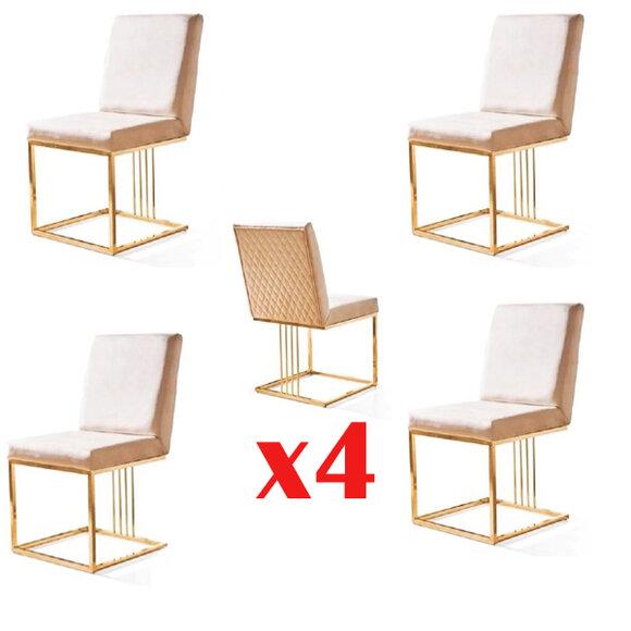 Design Stuhl Set 4x Sessel Textil Stühle Stoff Esszimmer Neu Polster