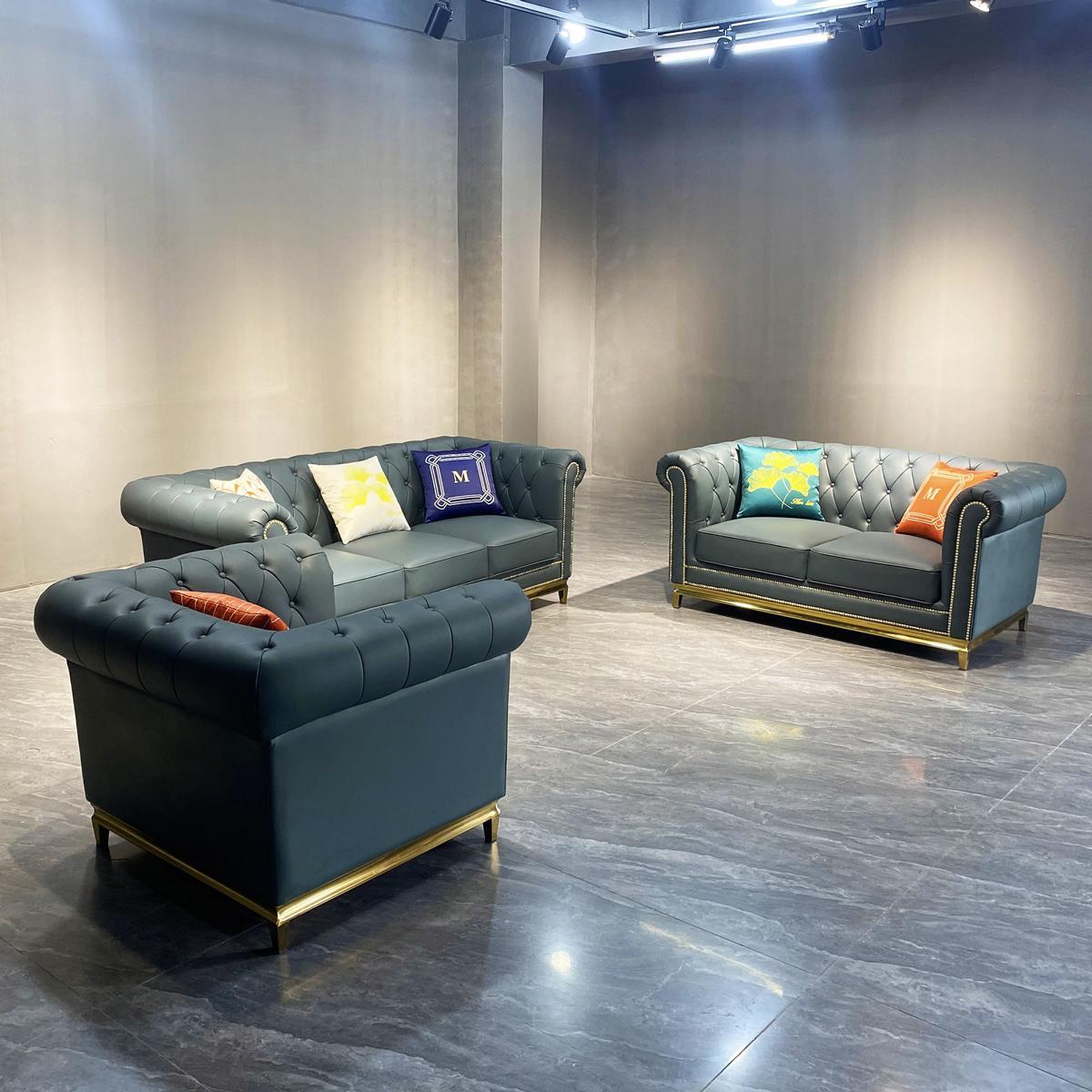 Chesterfield Wohnzimmer Couch Sofa Set Luxus Garnitur 3+2+1 Gruppe Neu