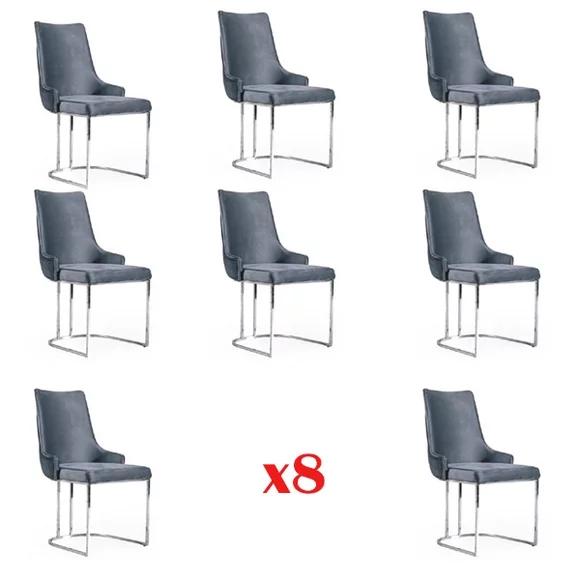 Esszimmer Stuhl 8 Set Garnitur Lehn Stühle Komplett Gruppe Wohnzimmer