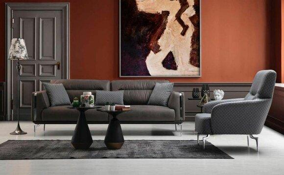Luxus Sofagarnitur Sofa Garnitur Sofas 3+1 Sitzer Sessel Modern Polyester Neu