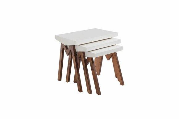Blumenständer Beistelltische Holztische Set Beistelltisch Tisch Couchtisch 3tlg.