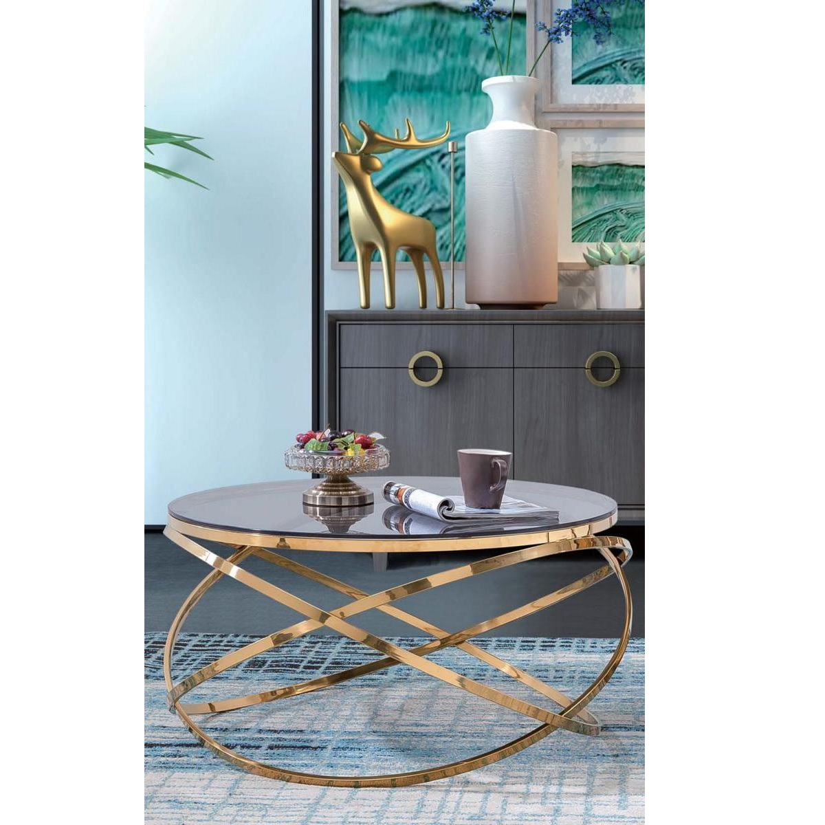 Coucht Tisch Rund Tische Runde Sofa Metall Glas Beistell Designer Sofort