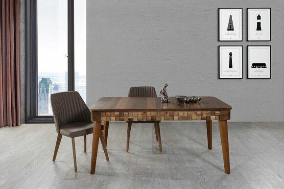 Italienisches Esszimmer Essgarnitur Tisch 2x Stühle Gruppe 3tlg. Essgruppe Set