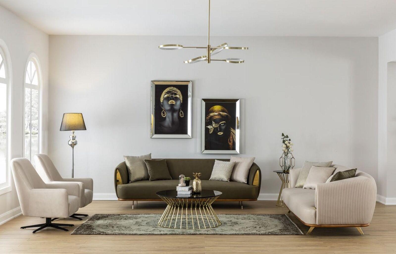 Luxus Sofagarnitur Modern Set 3+2+1+1 Sitzer Sofa Couch Garnitur Design Couchen