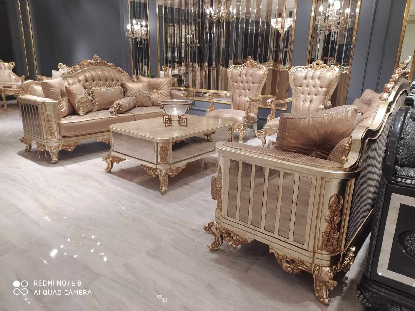 Sessel Antik Stil Stühle Lehnstuhl Barock Rokoko Möbel Einrichtung Neu