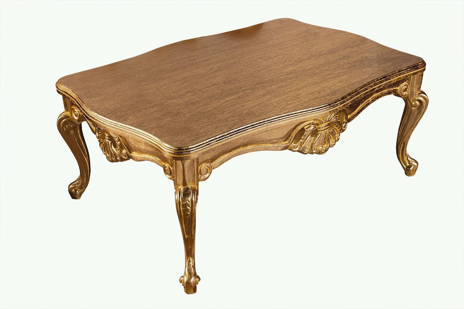 Luxus Couchtisch Tisch 136x90 Barock Rokoko Tische Rechteckig Dekoration
