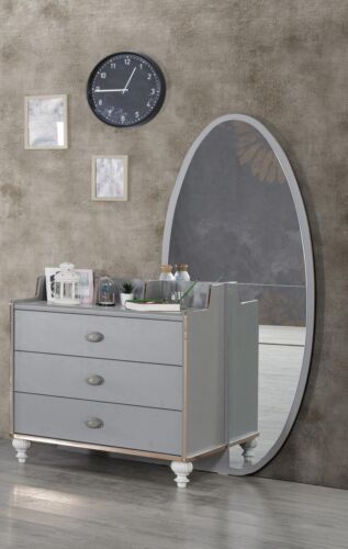 Kommode mit Spiegel Holz Kommoden Möbel Schrank Schlafzimmer Grau Neu