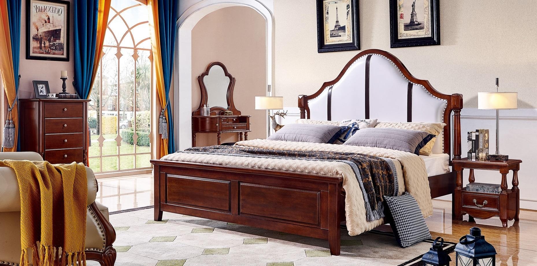 Bett 2 Nachttischе 3 tlg Schlafzimmer Set Möbel Klassisch Luxus Betten