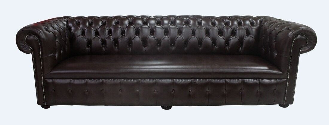 Chesterfield Design Luxus Polster Sofa Couch Sitz Garnitur 100% Leder Sofort