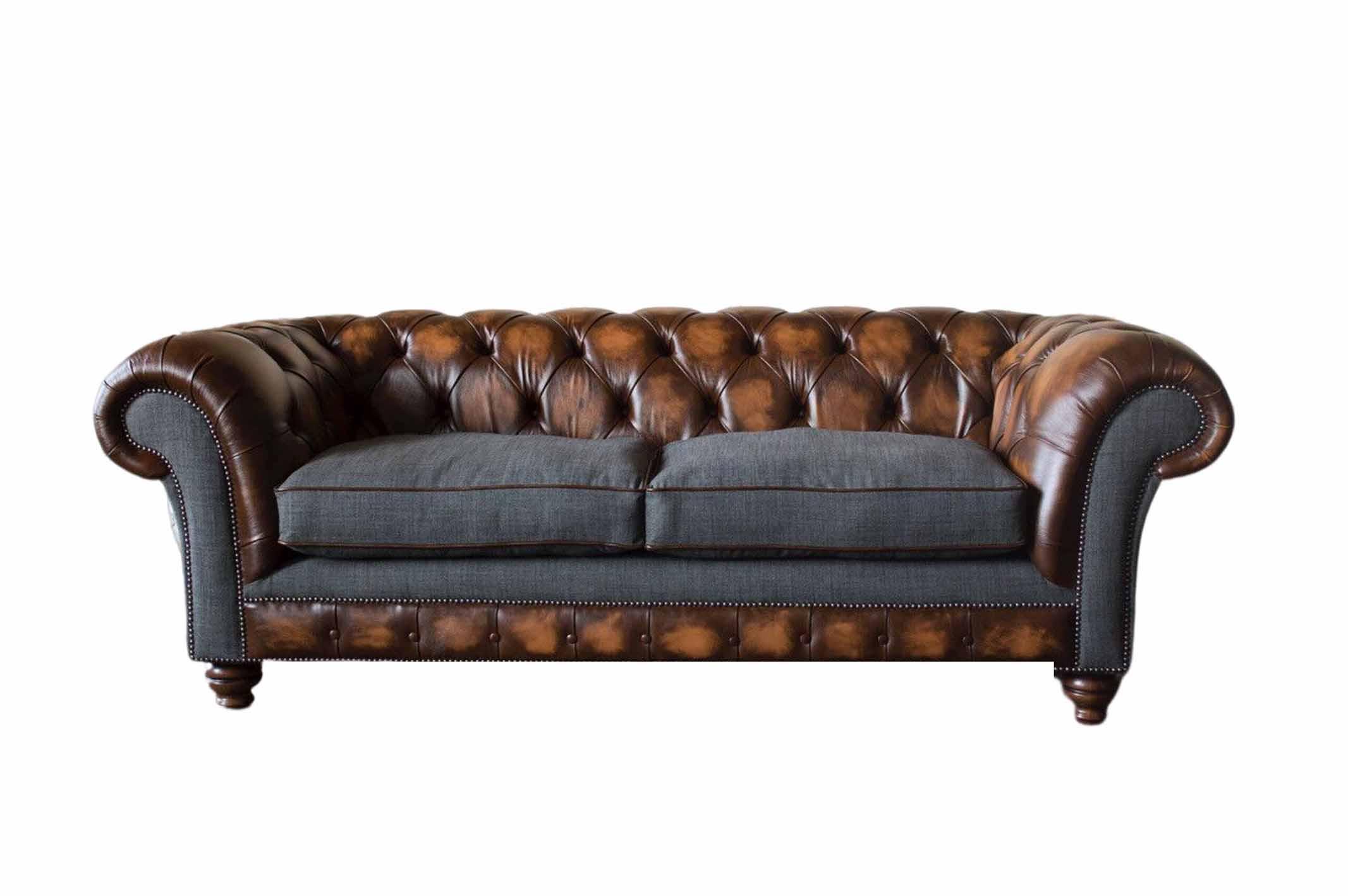 Chesterfield Design gepolstertes Sofa Lounge Stuhl Leder