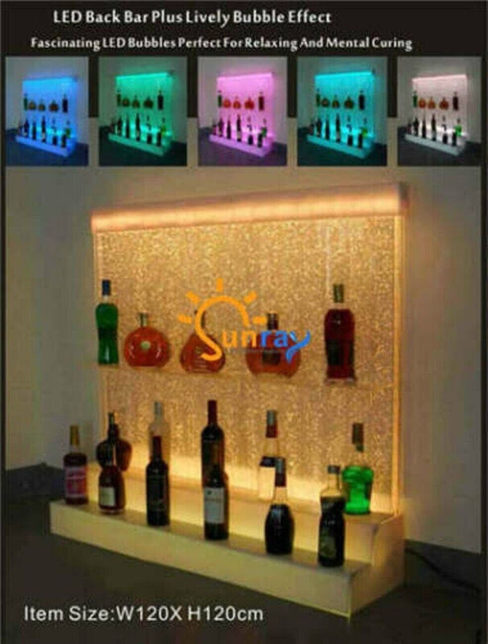 Designer LED Bar Wasser Wand Säule Regal Möbel Wasserwände Sofort