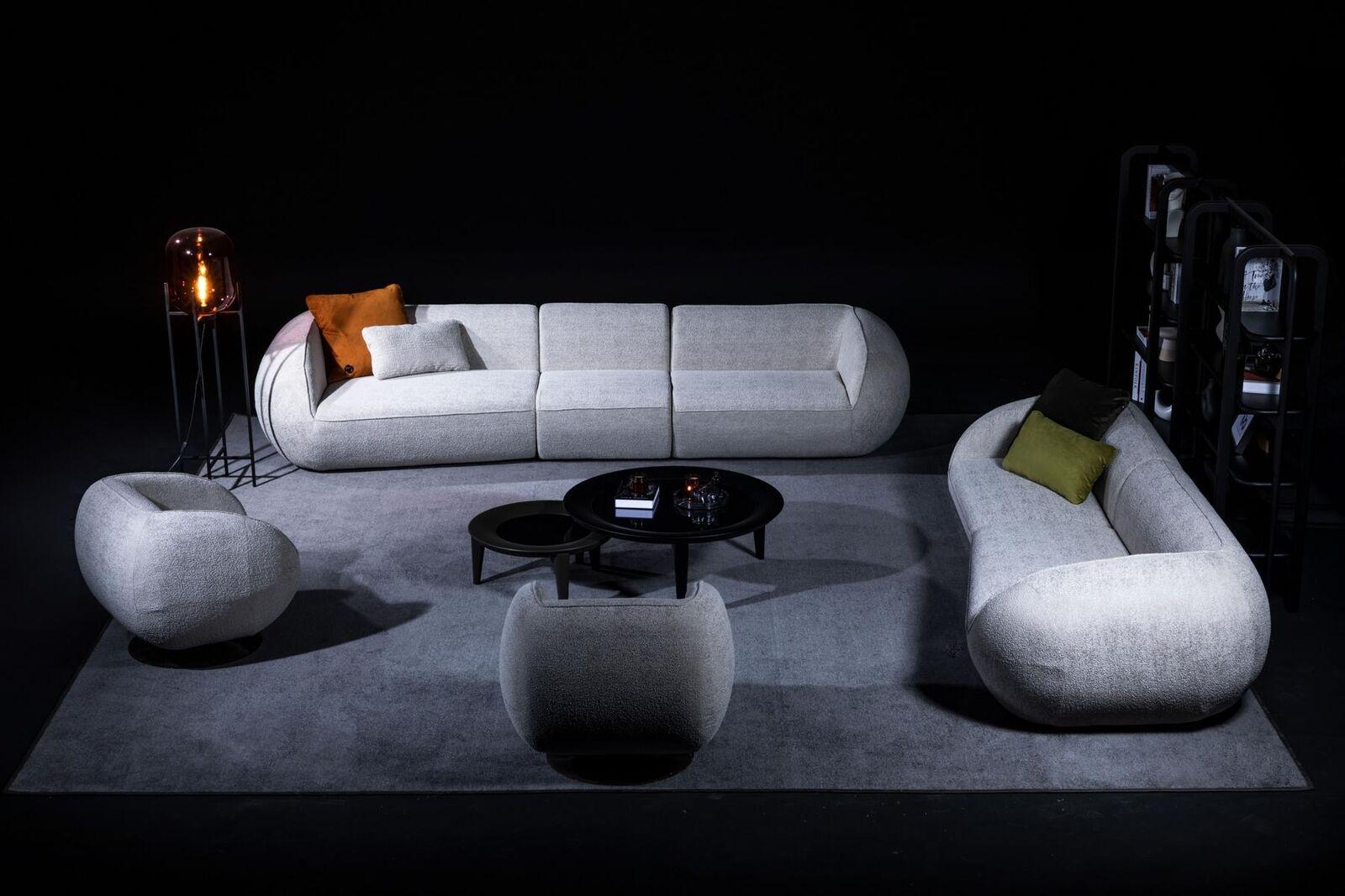 Sofa-Set Wohnzimmermöbel Fünfsitzer Viersitzer Sessel Set Designer Möbel
