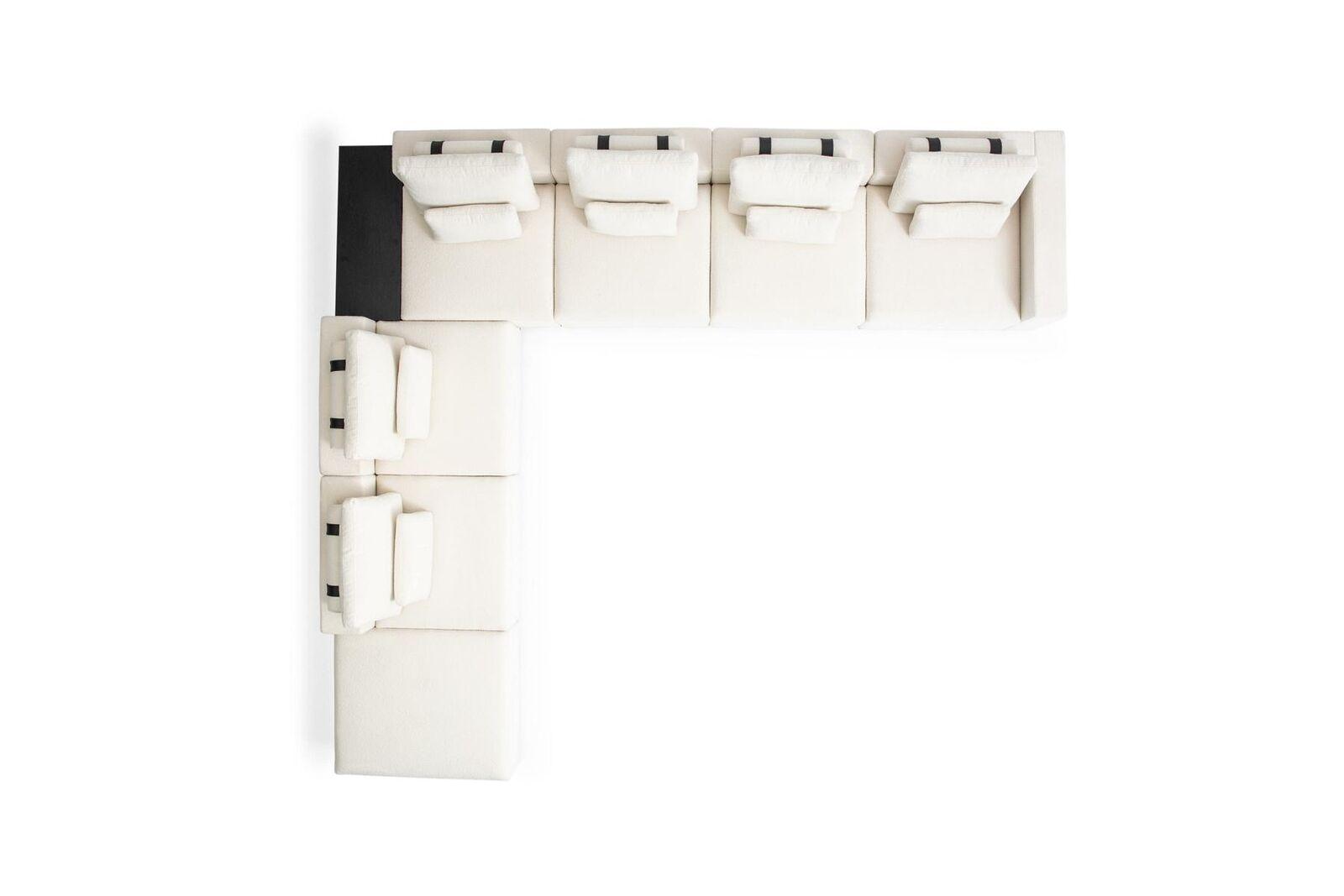 Loungemöbel-Set Wohnzimmer Beige Polstersofa Couchgarnitur Möbel Neu