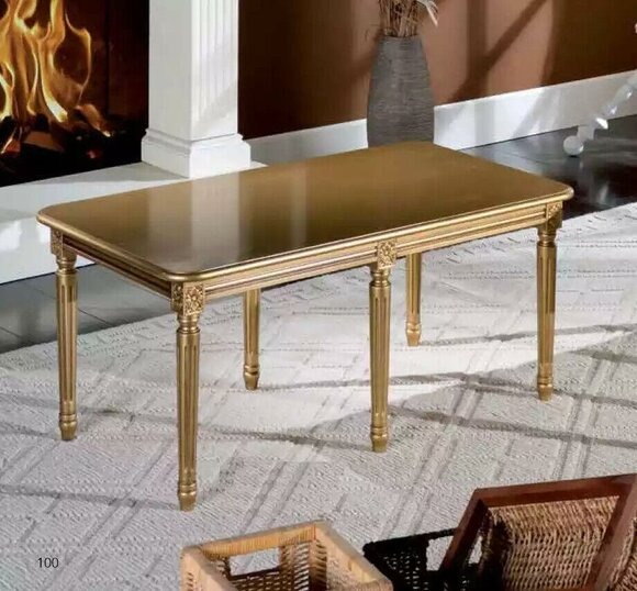Klassischer Luxus Designer Couchtisch Wohnzimmer Holz Möbel Lehnstuhl