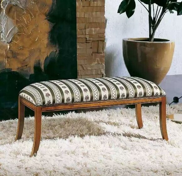 Sitzbank Klassischer Hocker Bank Wohnzimmer Designer Sitzmöbel Fußhocker