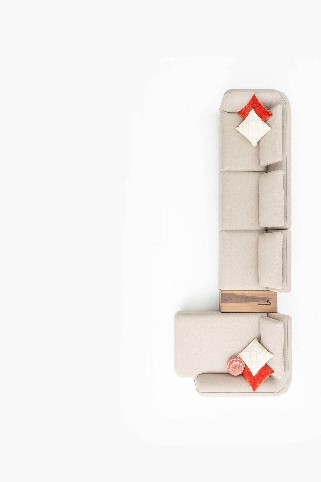 Ecksofa L-Form Wohnzimmer Couch Polstersofa Ecke Garnitur Stoffsofa
