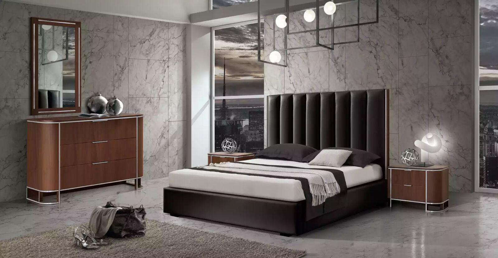 Schlafzimmer Komplett Set Bett 2x Nachttische Kommode 5 tlg Neu Design