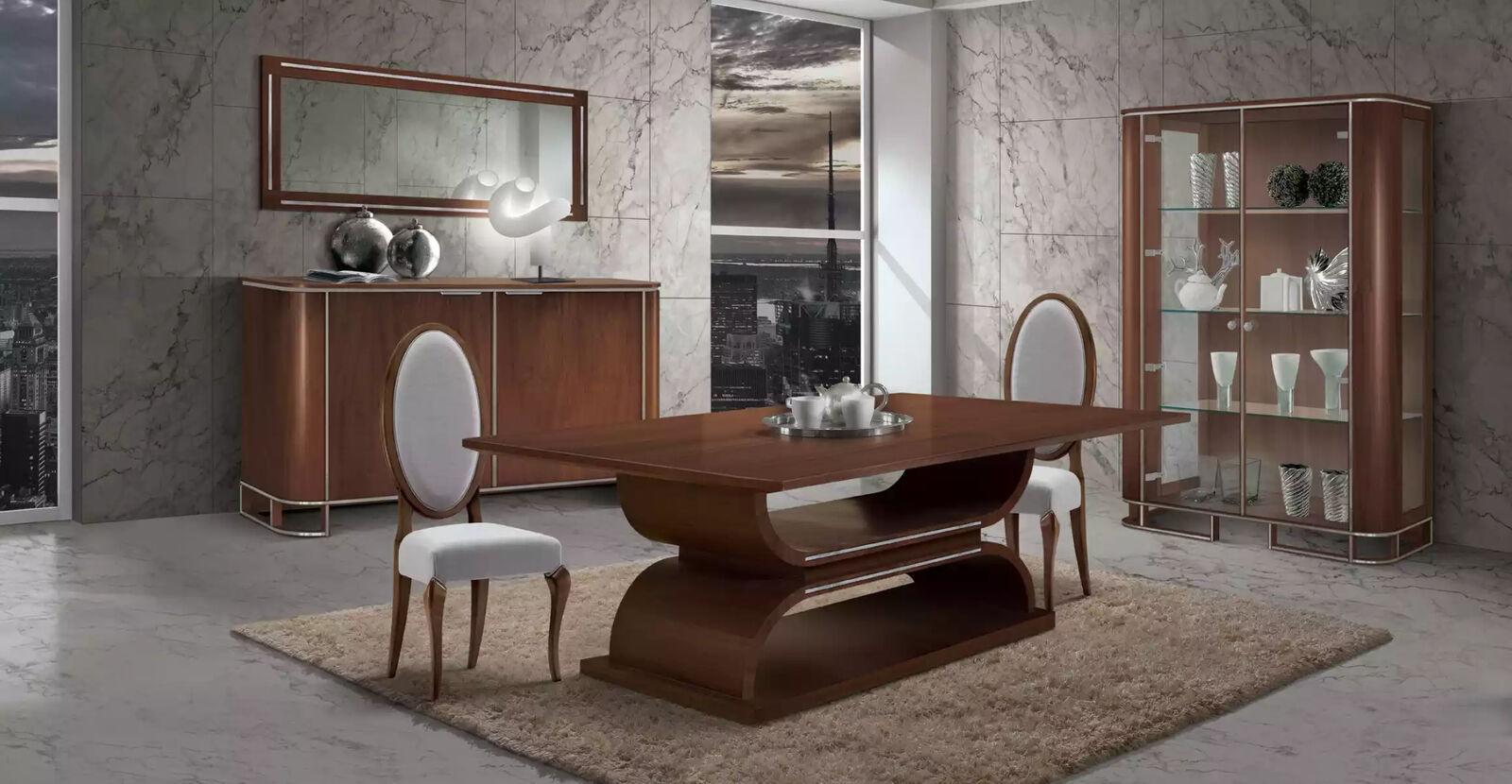 Esstisch 4х Stühle Vitrine Sideboard 8tlg Esszimmer Set Gruppe Garnitur