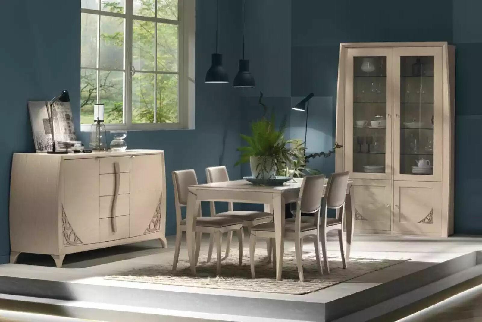 Essgruppe Esstisch Tisch Set 4x Stühle Esszimmer Garnitur Sideboard 7tlg.