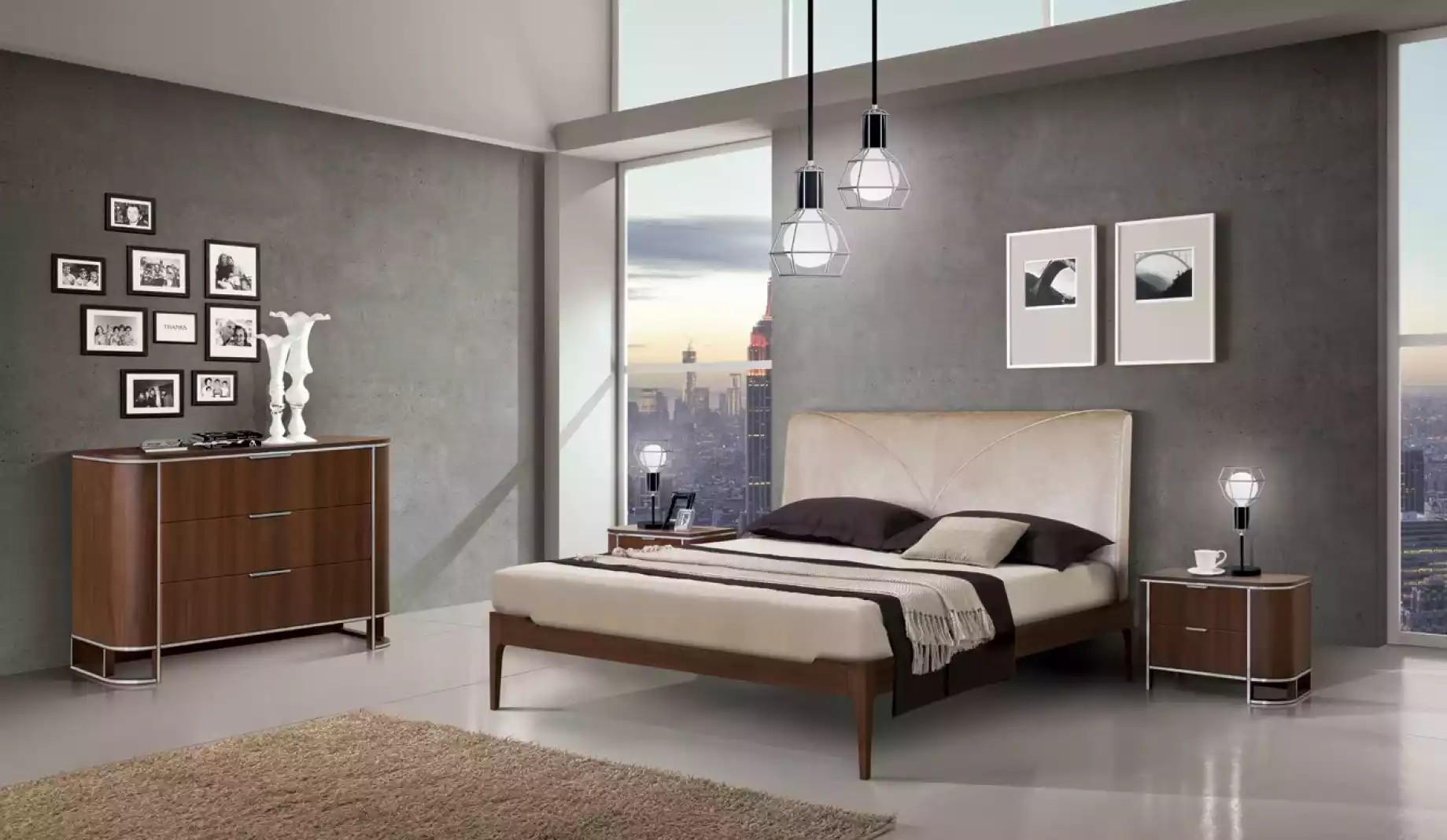 Luxus Schlafzimmer Set Bett 2x Nachttische Kommode Möbel 4tlg. Neu