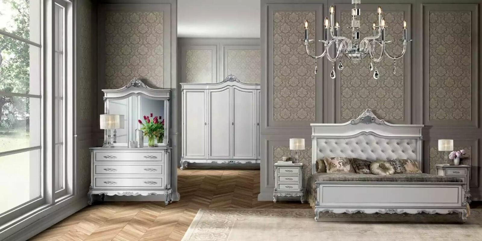 Schlafzimmer Bett 2x Nachttische Komplett Set Kleiderschrank 5 tlg.Neu