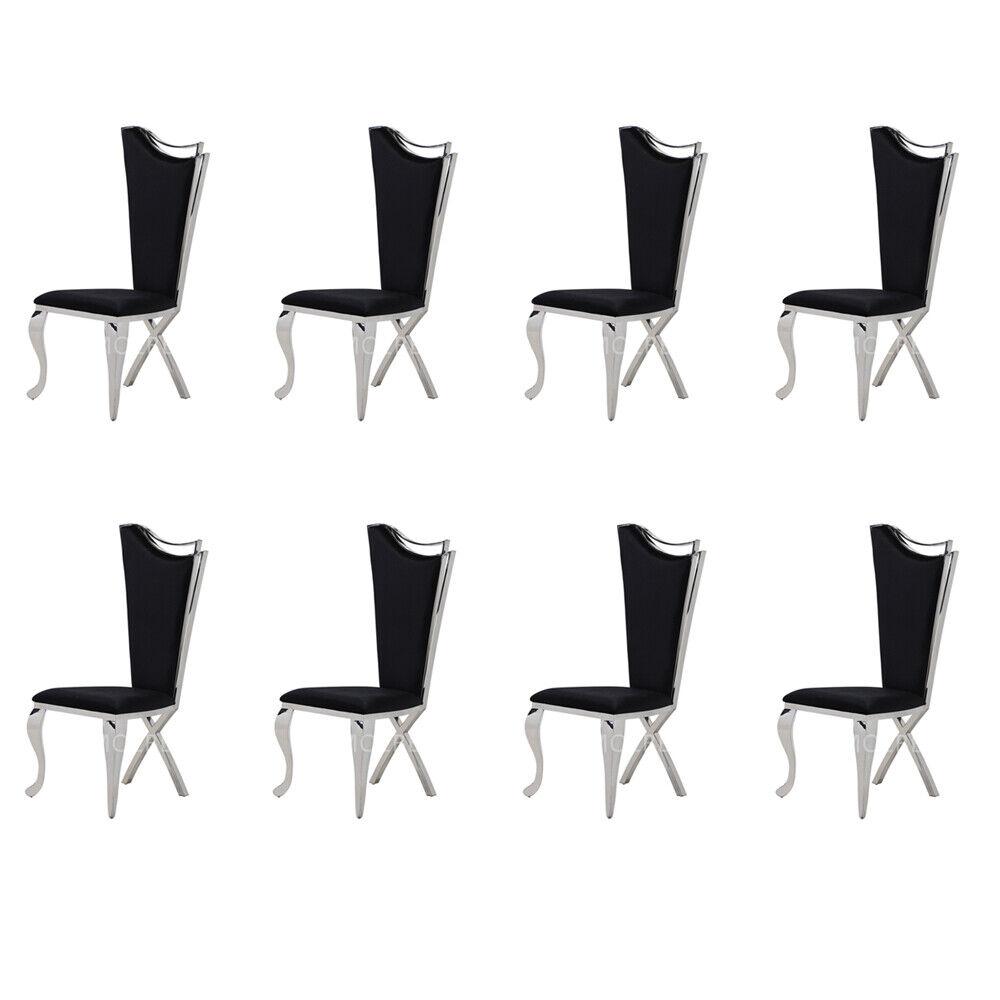 Garnitur Sessel Polster Design 8x Stühle Gruppe Set Esszimmer Stuhl