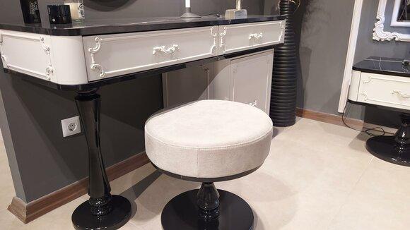 Wohnzimmer Hocker Luxus Stil Modernes Design Möbel Fußhocker weiß Stoff